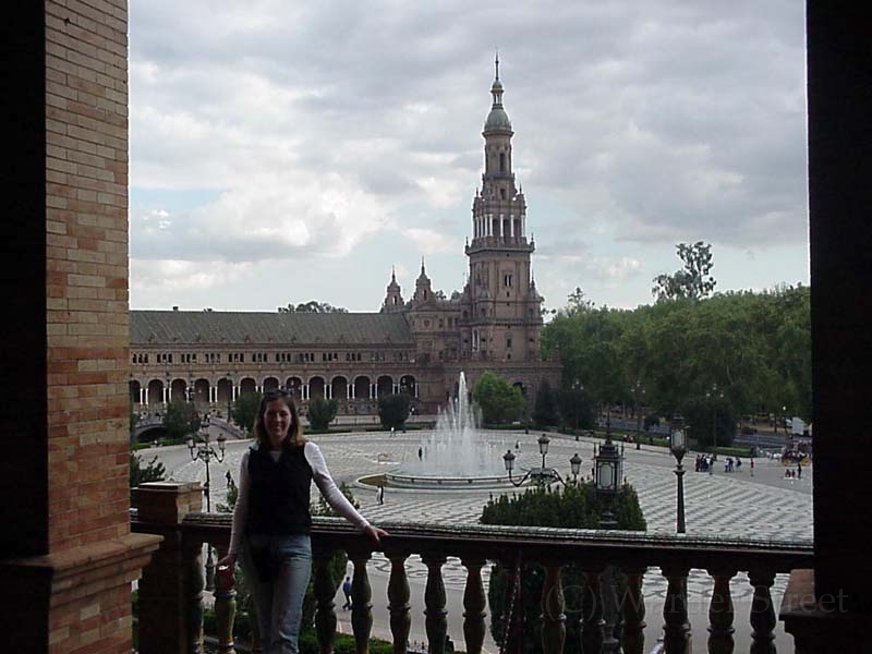 Erica At Plaza De Espana In Sevilla 1.jpg